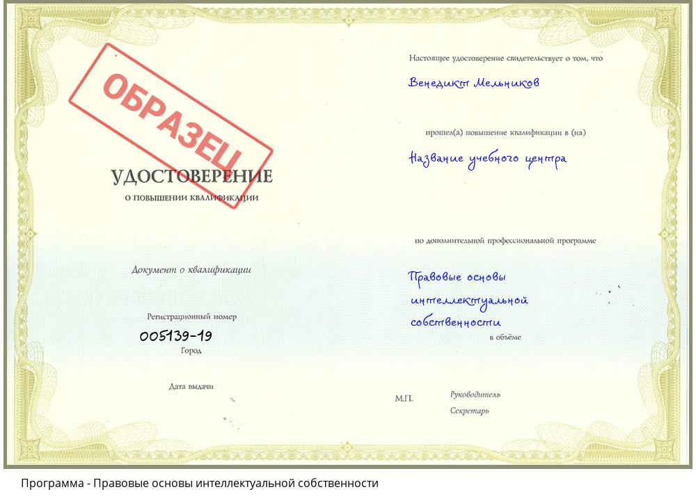 Правовые основы интеллектуальной собственности Ставрополь