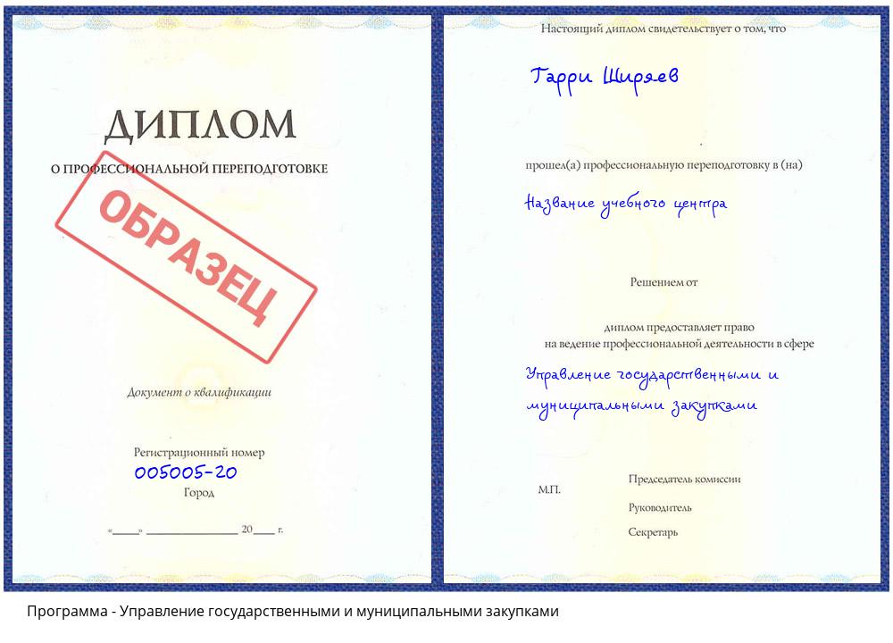 Управление государственными и муниципальными закупками Ставрополь
