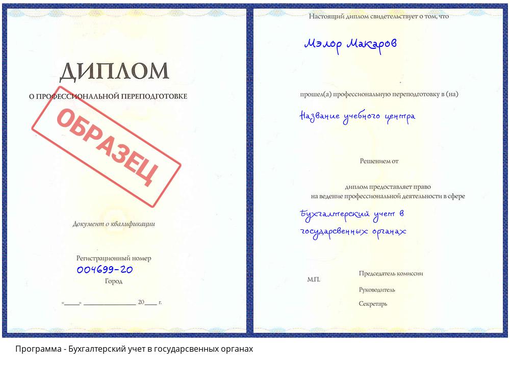 Бухгалтерский учет в государсвенных органах Ставрополь